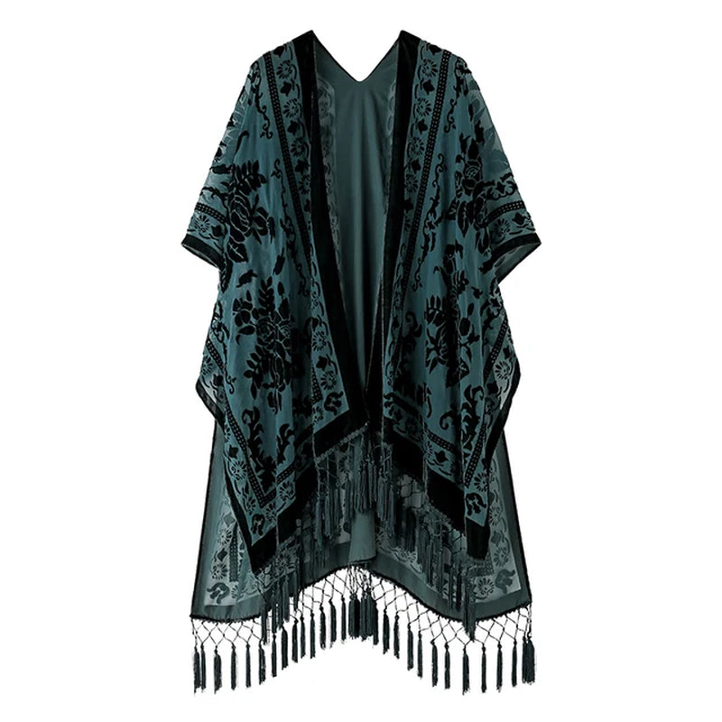 Burnout Velvet Kimono