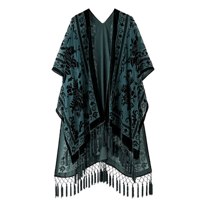 Burnout Velvet Kimono