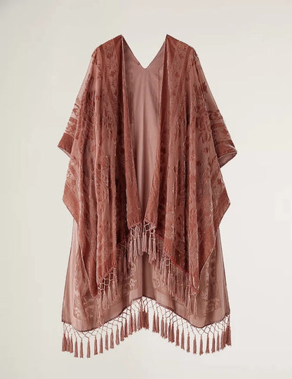 Burnout Velvet Kimono