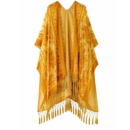 Burnout Velvet Kimono