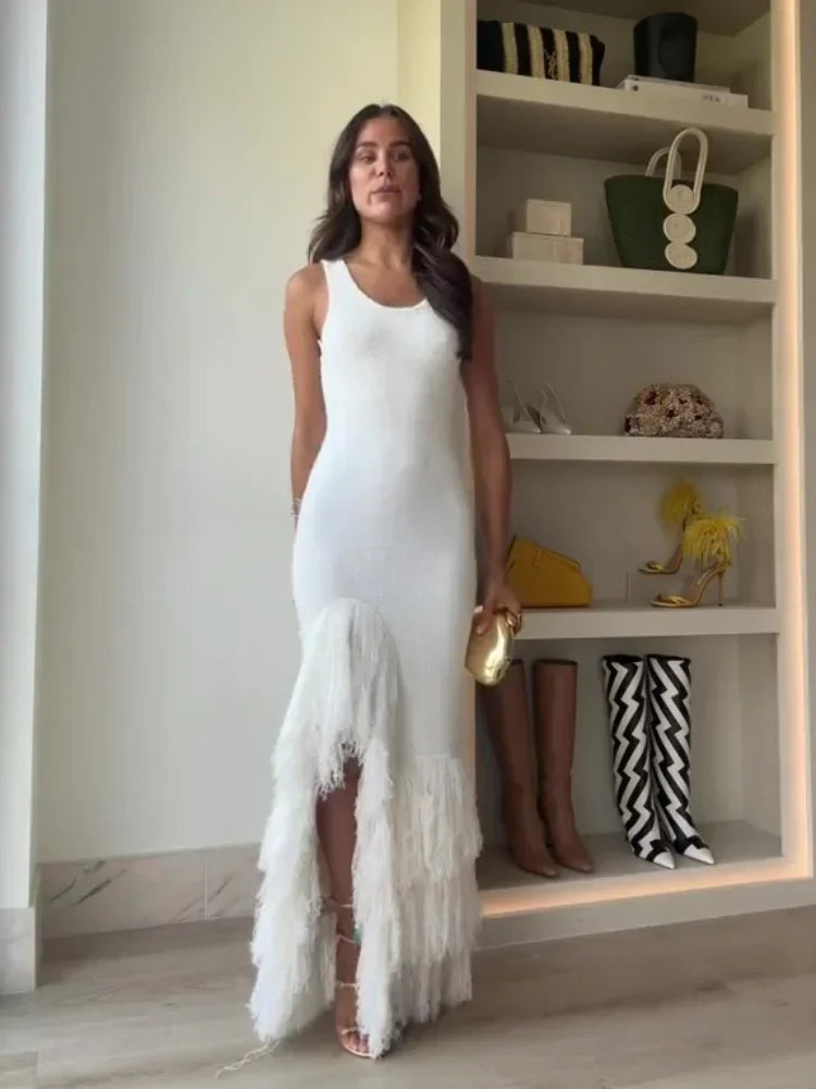 Knitted Tassel Dress