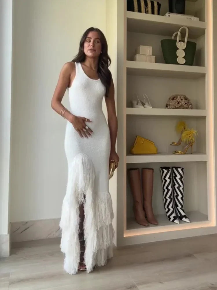 Knitted Tassel Dress