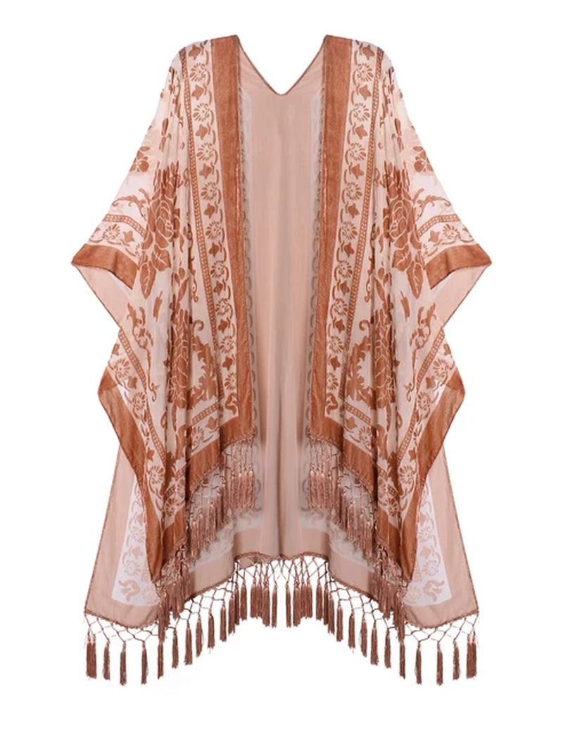 Burnout Velvet Kimono