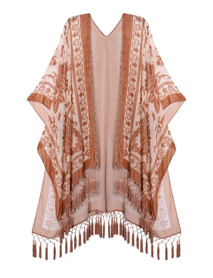 Burnout Velvet Kimono