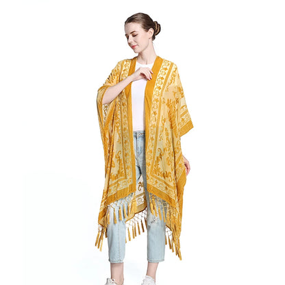 Burnout Velvet Kimono